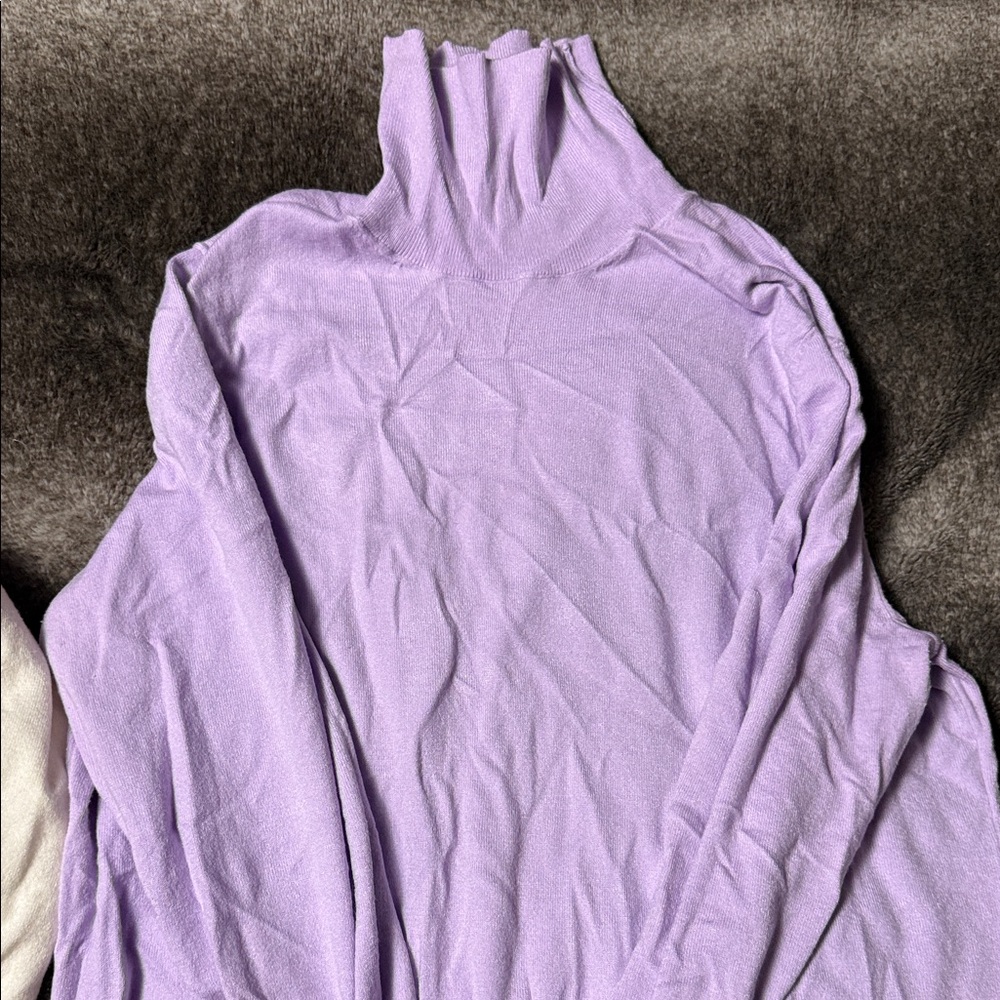 Lavender Turtleneck Sweater